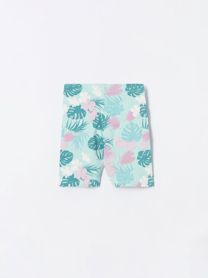 Conjunto com 2 leggings de ciclismo combinadas - Rosa Lilás