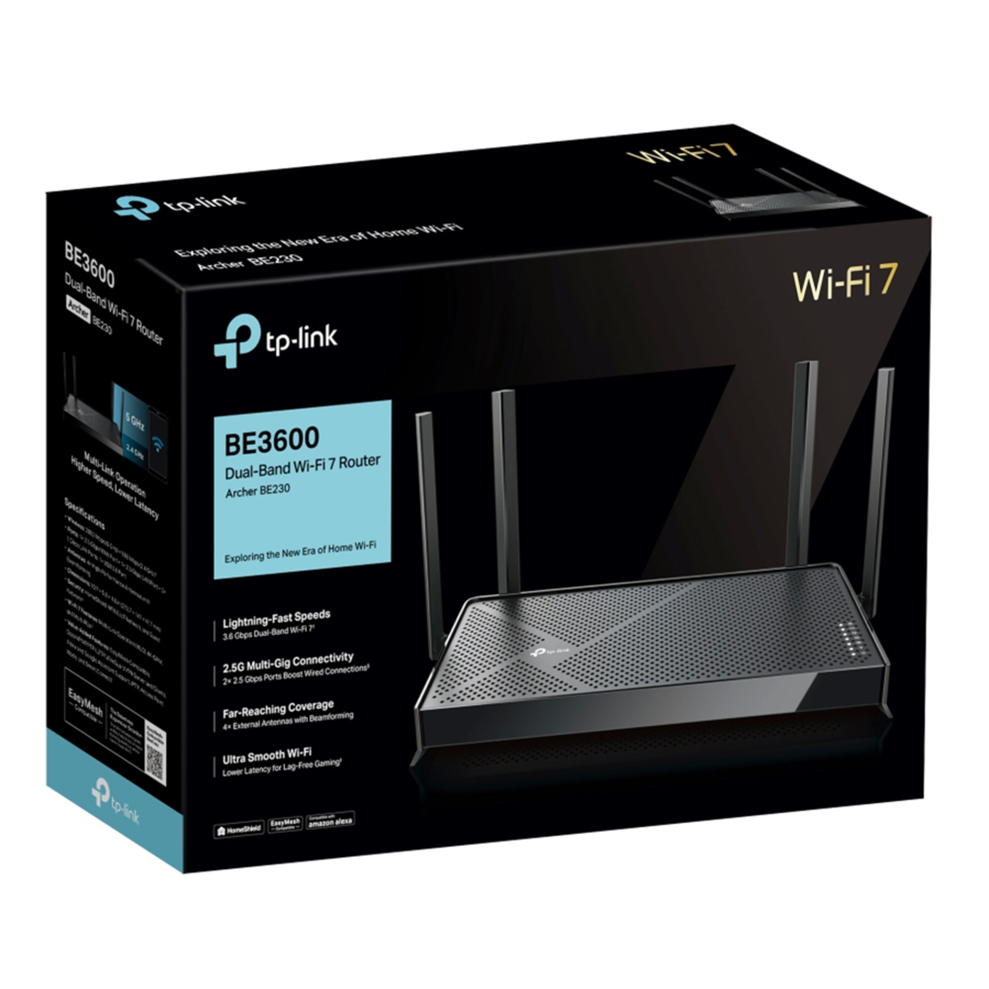 TP-link Archer BE230 Trådløs ruter med Wifi 7 BE3600