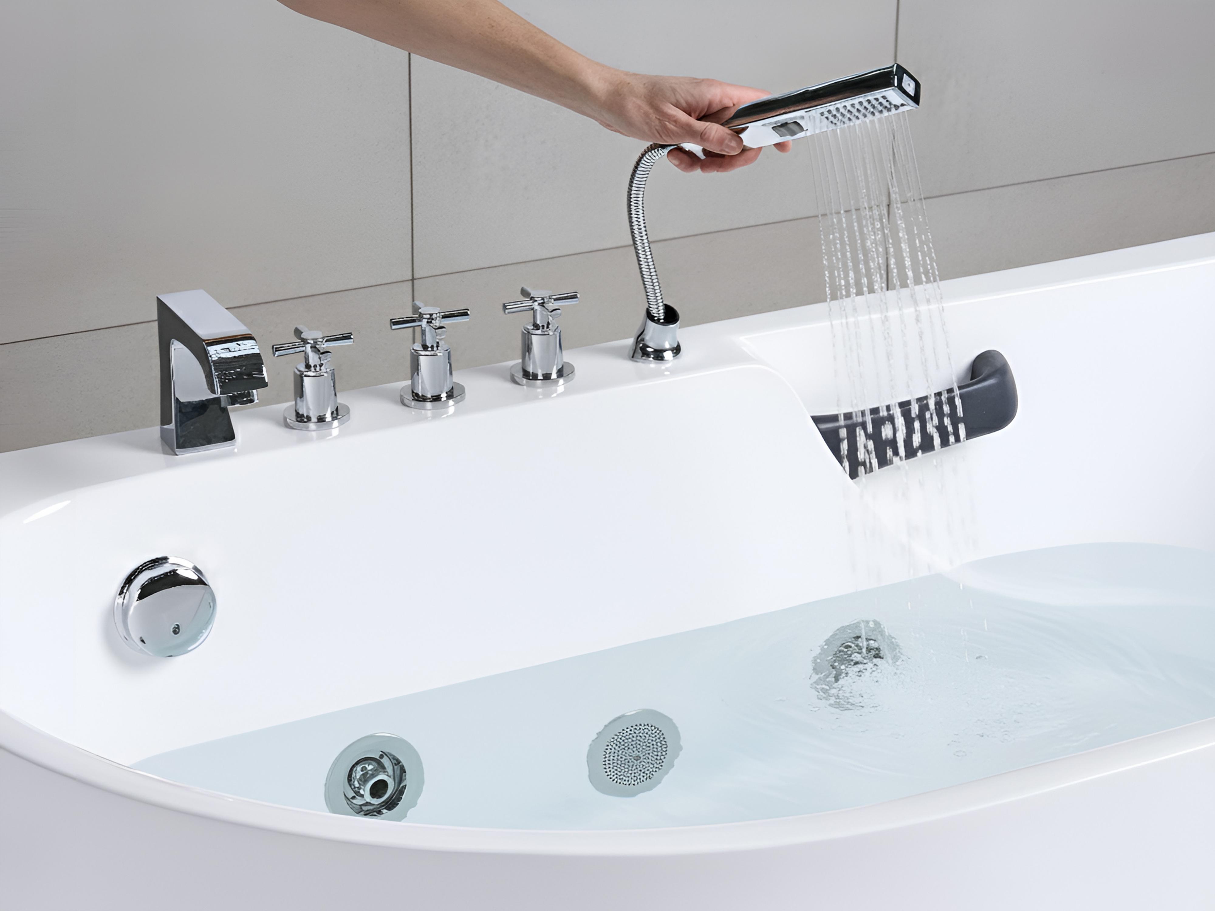 Hottub SAYULA linkszijdig 170 x 80 cm Wit