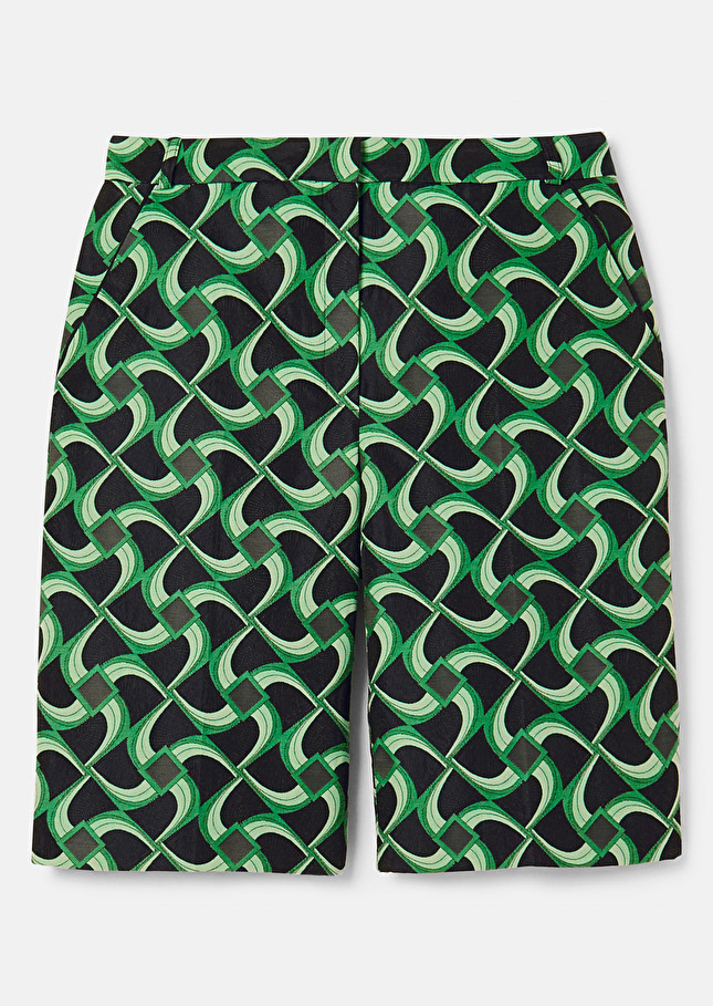 Short Samuelvert à motif graphique en jacquard