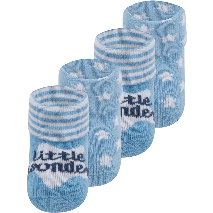 Ewers Erstlingssocken 4er-Pack Little Wonder blau