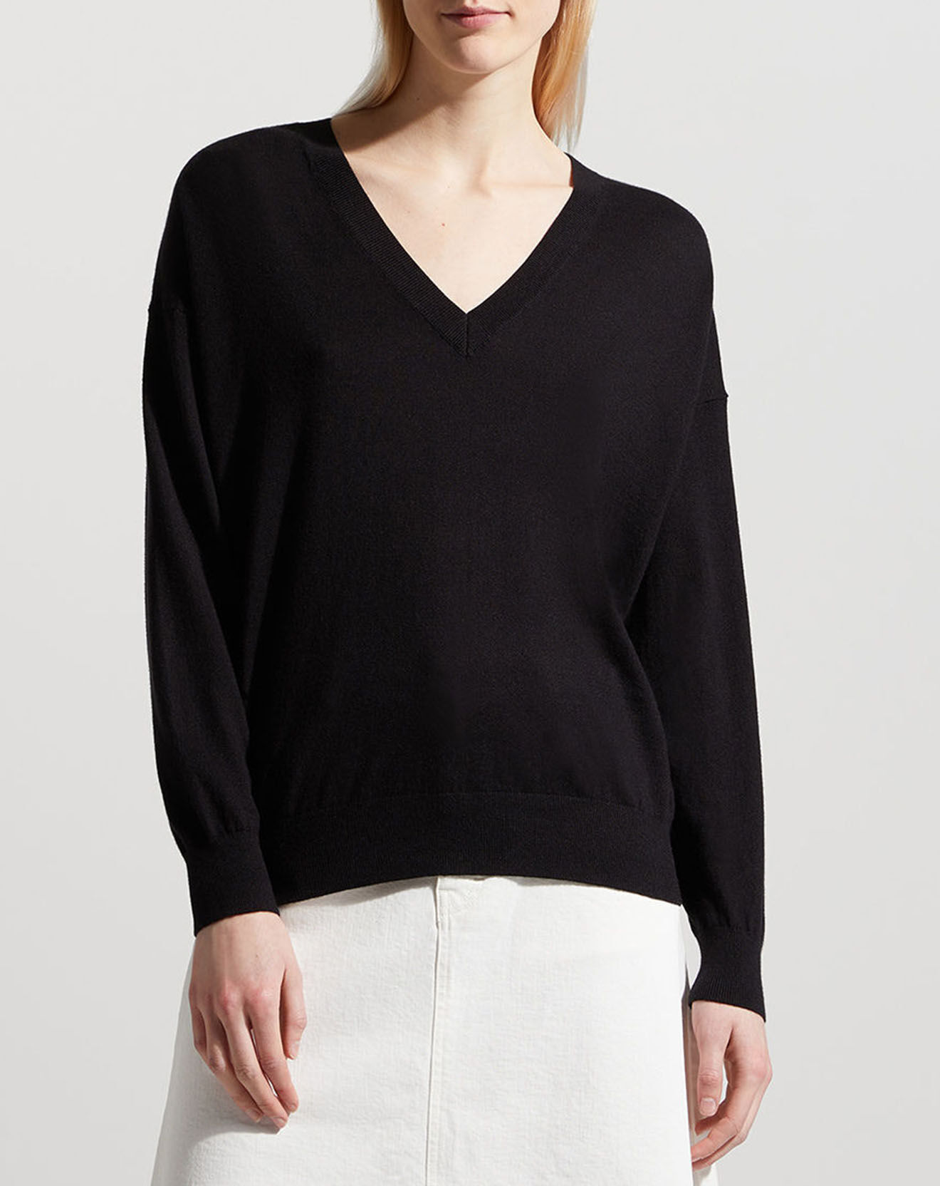 Jodhpur Pull en Laine & Soie Agnès noir