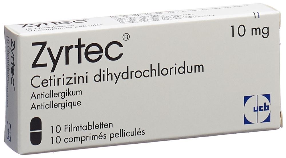 ZYRTEC Filmtabl 10 mg Blist 10 Stk<br>10 Stück, Blister, Filmtablette