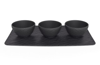 Villeroy & Boch Reisschüssel MANUFACTURE ROCK BLANC 4er Set schwarz