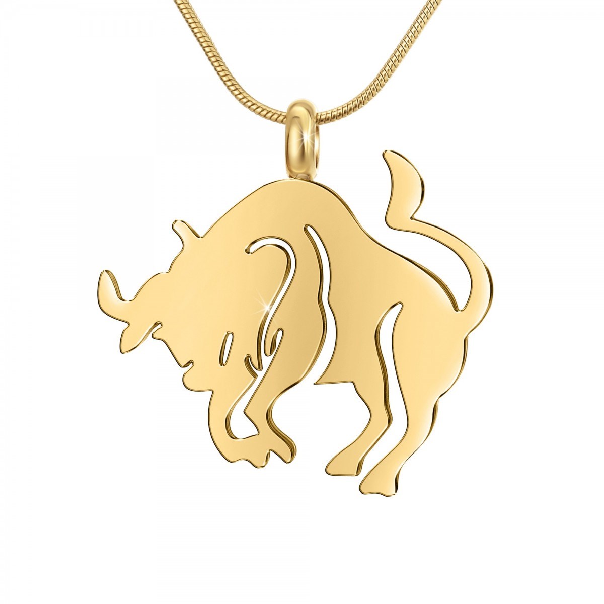 Collier astrologie  Taureau  SC Bohème en Acier Finement doré