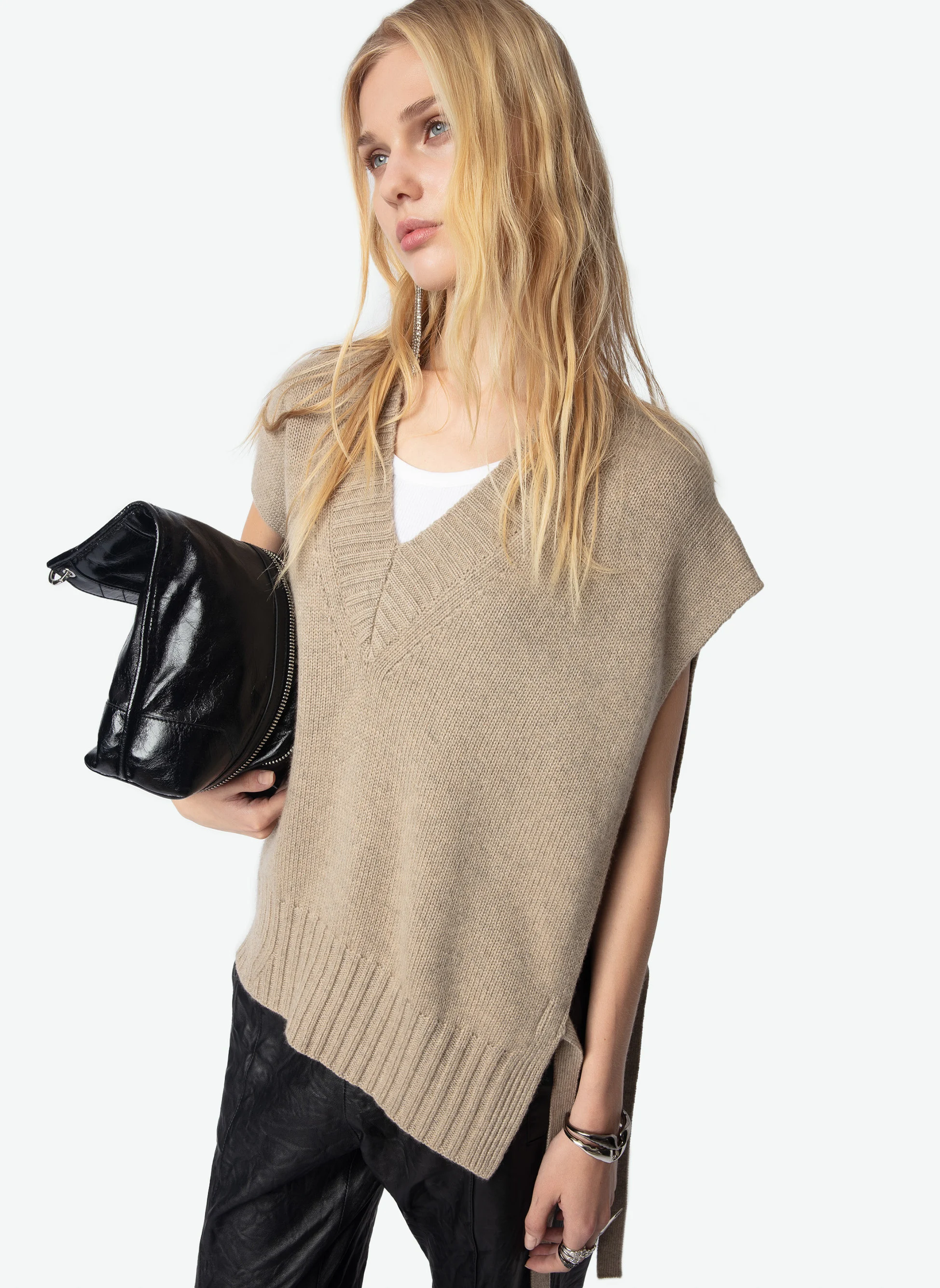 MADDY - Pull oversize en cachemire | Beige