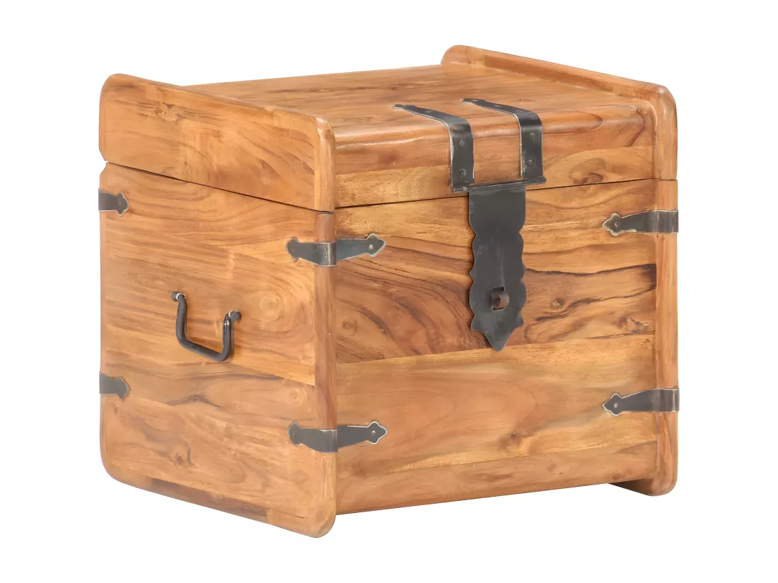 Coffre 40x40x40 Bois d'acacia solide 5