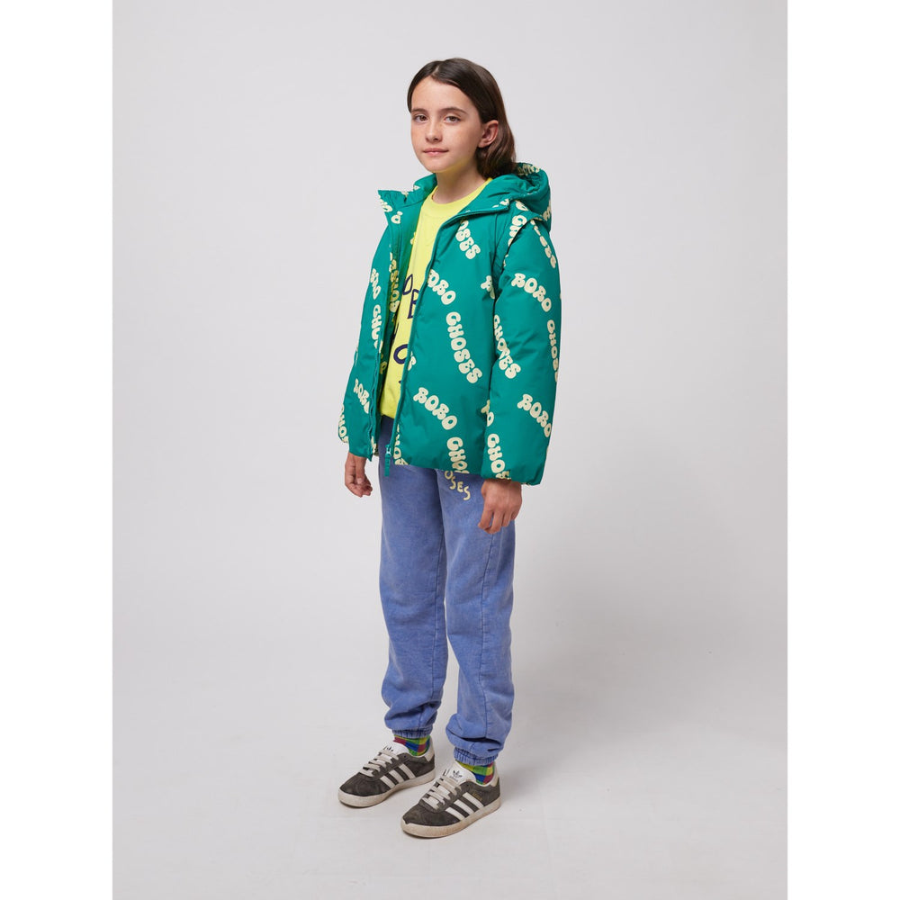 Køb Bobo Choses Green Wavy Bobo Choses All Over Lys Vatteret Anorak