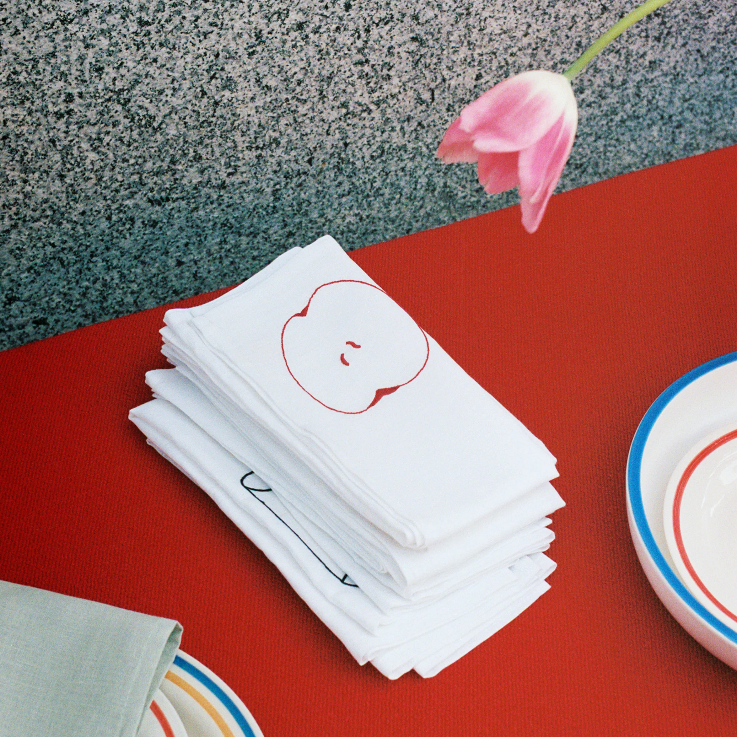 SOBREMESA - Serviette de table tissu | Blanc