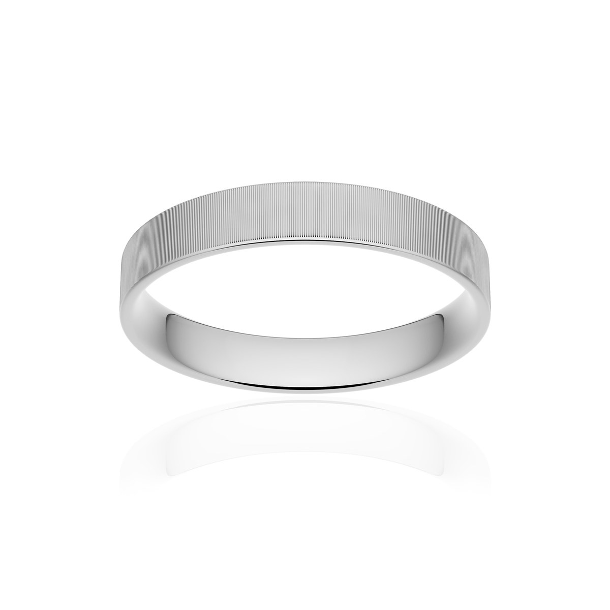 Alliance platine 950 mat ruban plat confort 3,5 mm