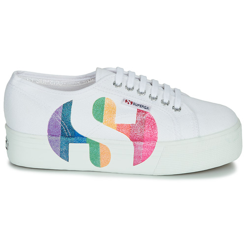 Superga - 2790-COTWPRINTEDLOGOGLITTER - Blanc