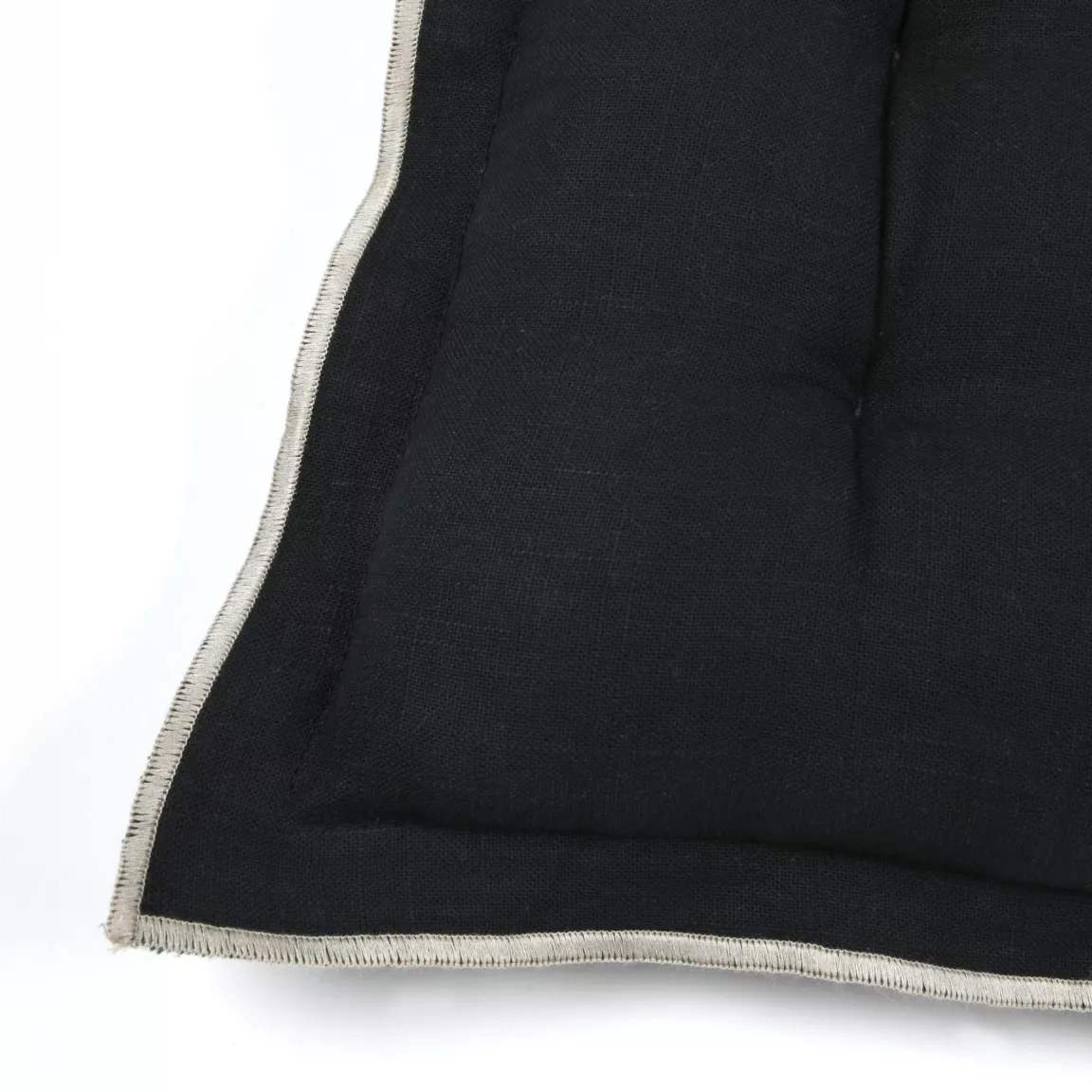 Coussin de chaise carré coton (38 x 38 cm) Helios Noir