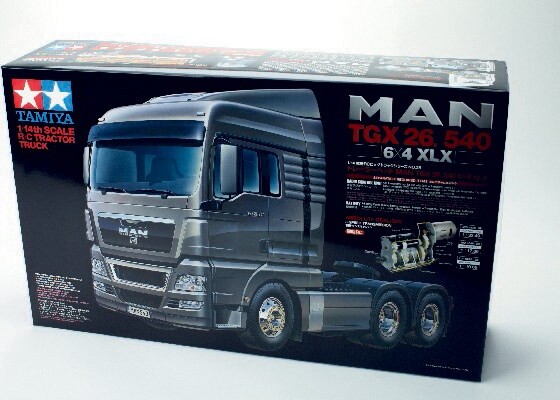 Tamiya - Rc Man Tgx 26.540 6X4 Xlx Sort Fjernstyret Lastbil Byggesæt - 1:14 - 56325