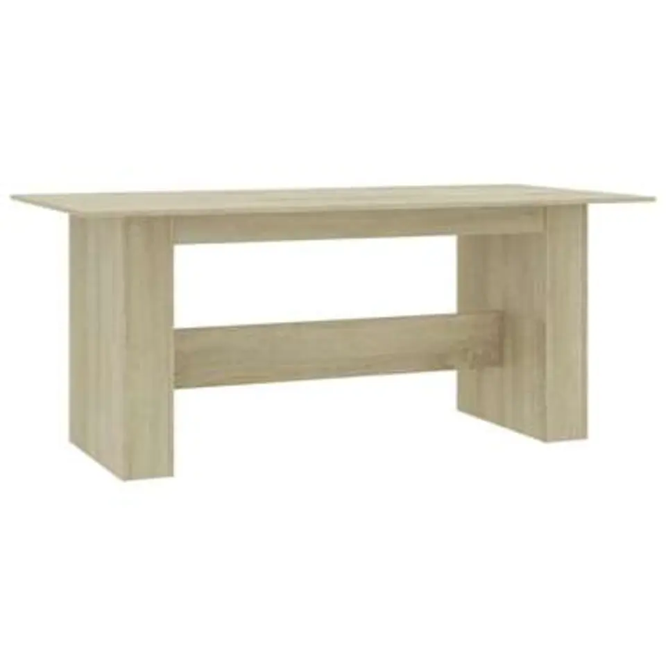 vidaXL - Eettafel - Bruin - Bewerkt hout