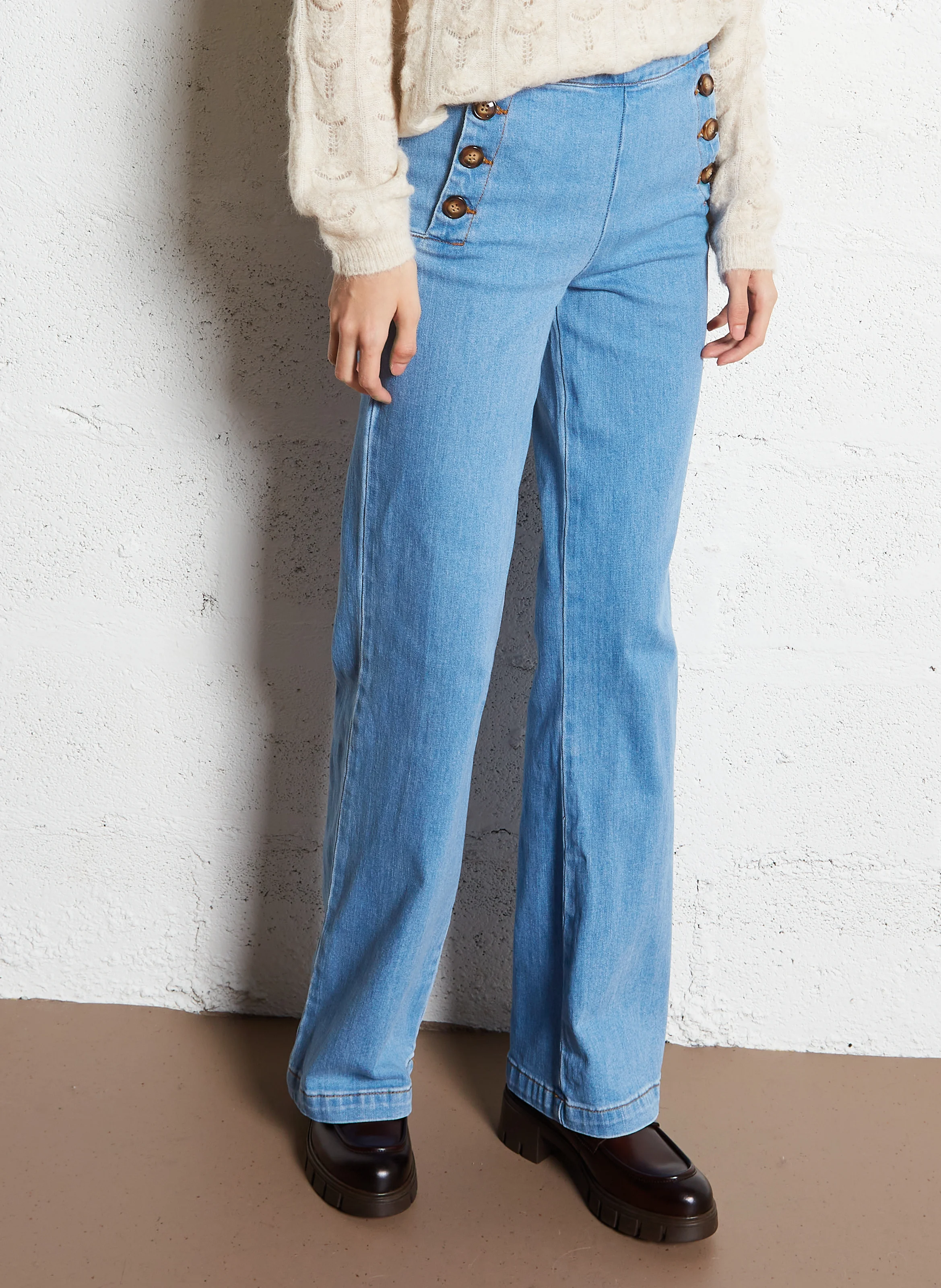 PAULIE - Pantalon droit en velours côtelé | Jean Stone