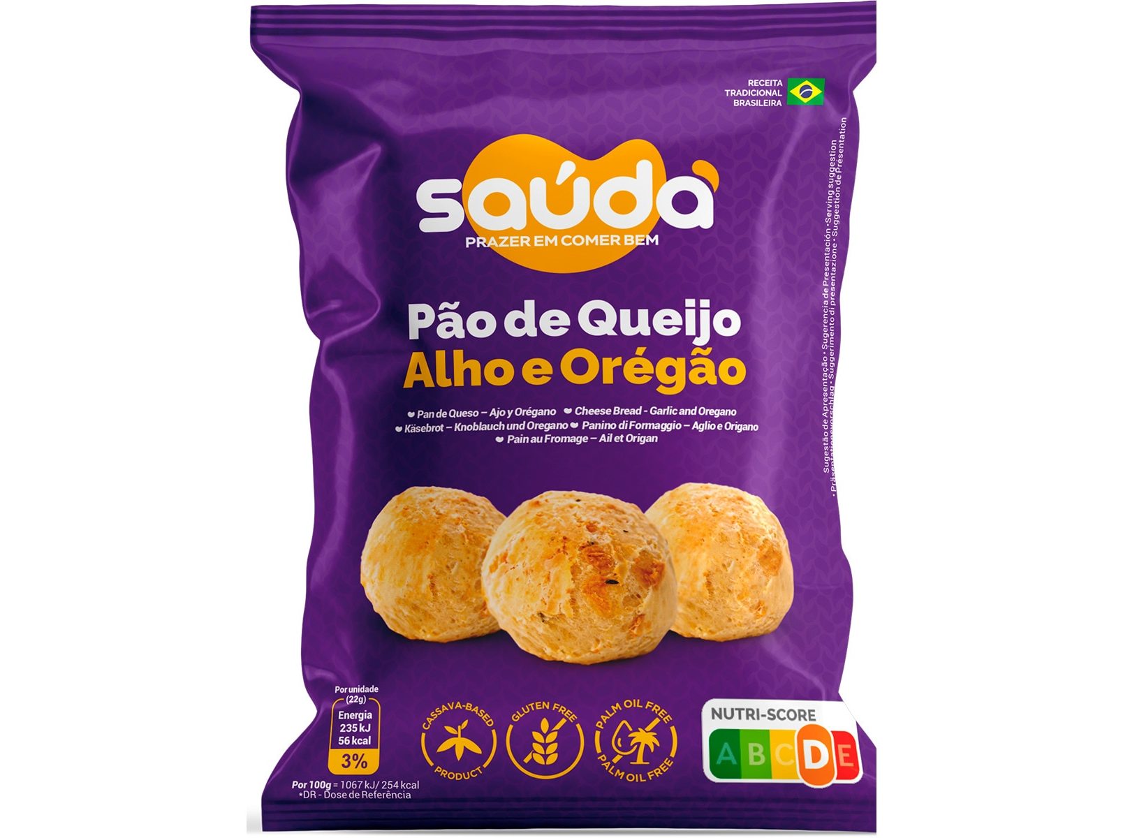 PÃO DE QUEIJO SAUDA COM ALHO 260G