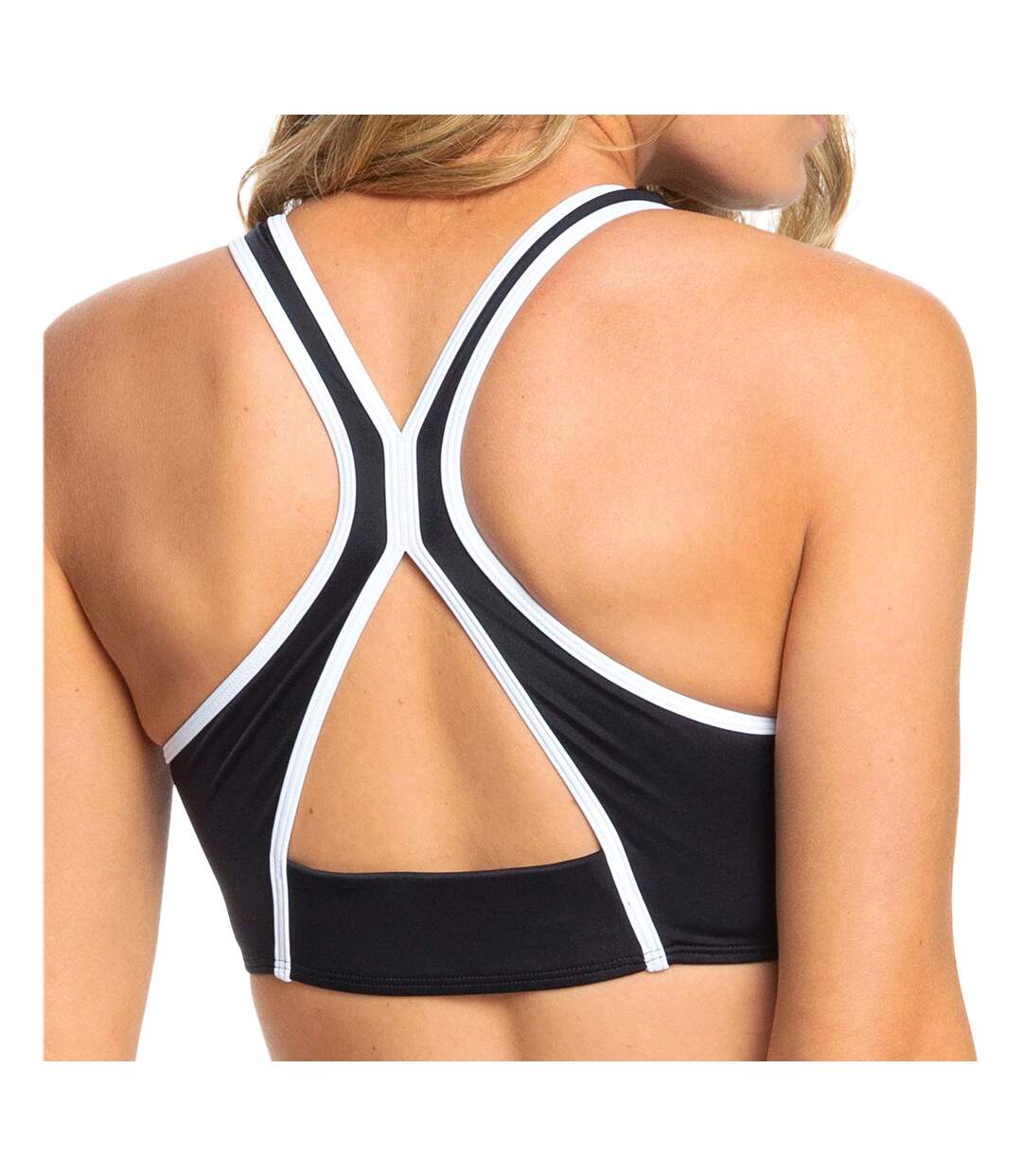 Haut De Bikini Noir/Blanc Femme Roxy Fitness 303974