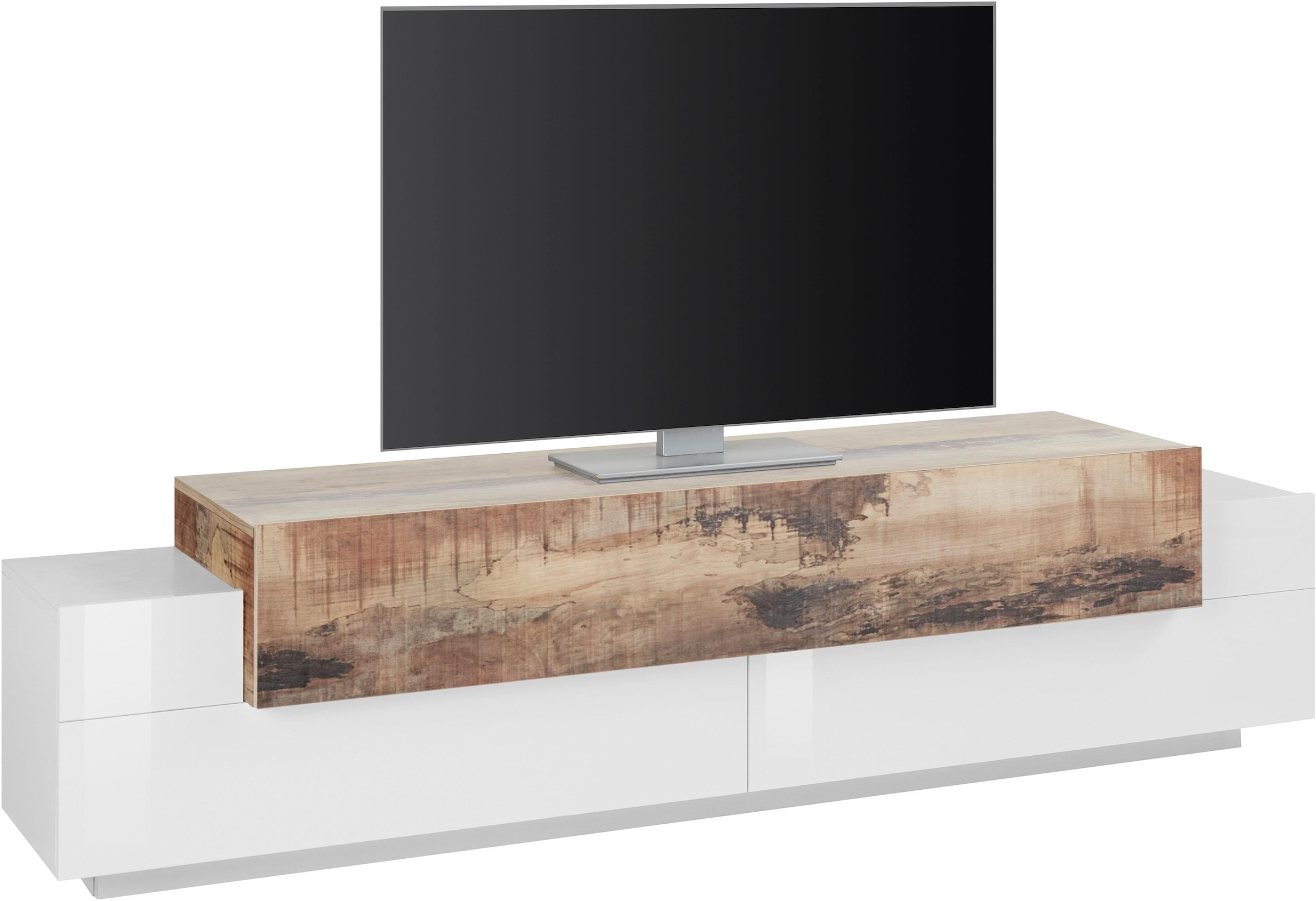 INOSIGN Lowboard »Coro,Lowboard,TV-Kommode,TV-Möbel,TV-Bank« mit 3 Klappen davon 2 mit Push-to-Open Funktion Breite 200 cm