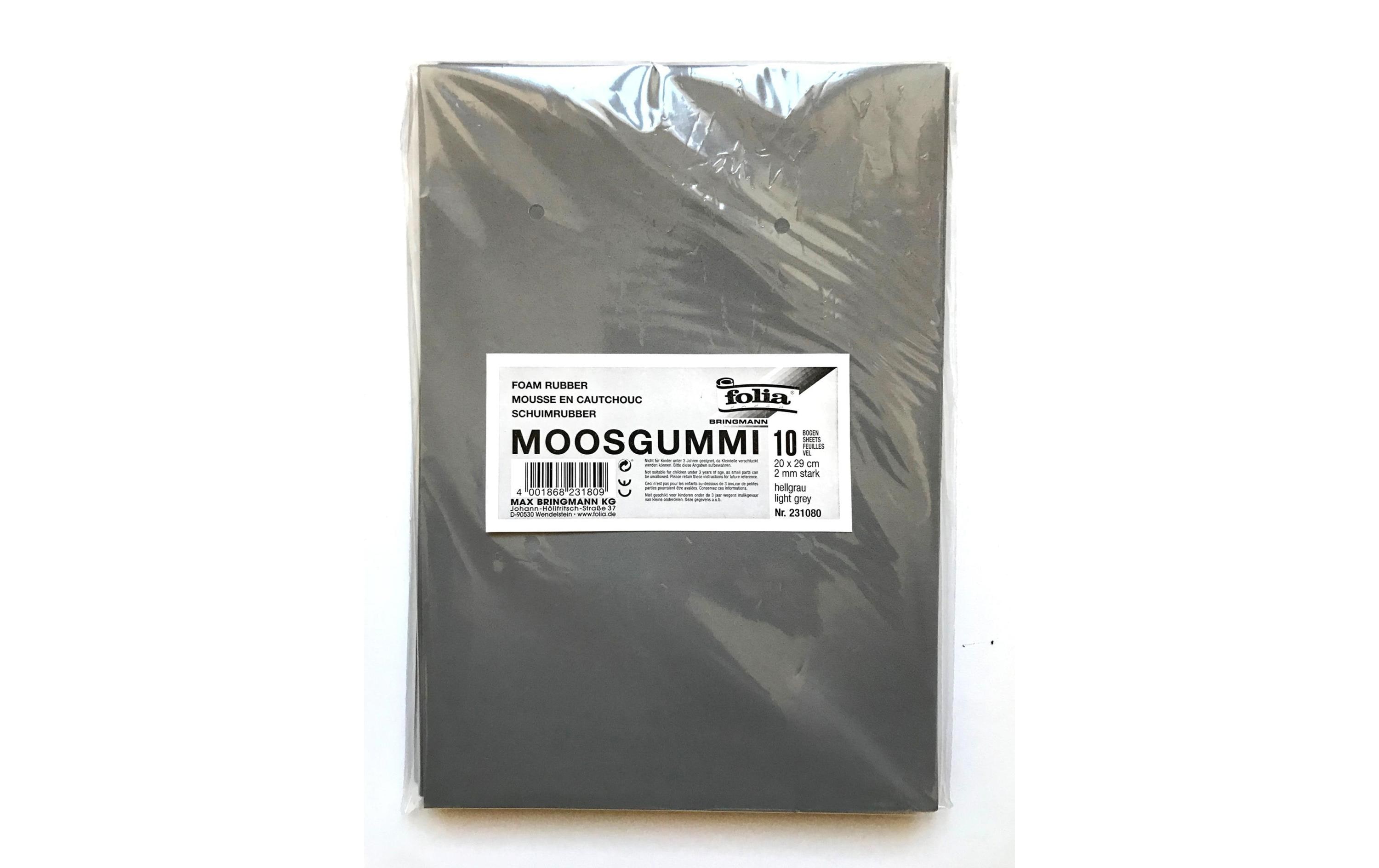 Moosgummi-Set 10 Stück, GrauMoosgummi