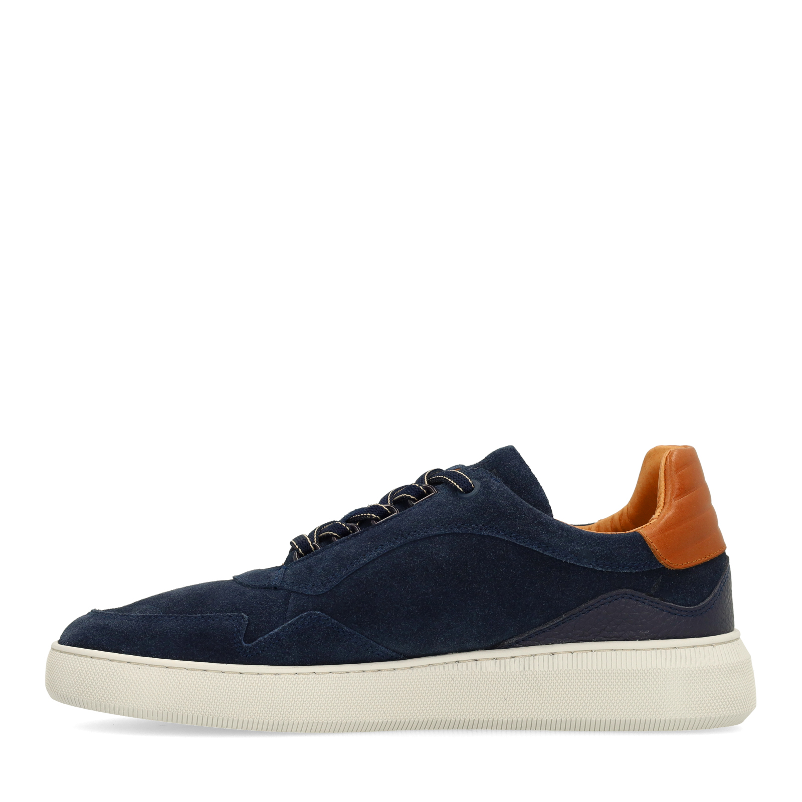 Donkerblauwe suède sneakers