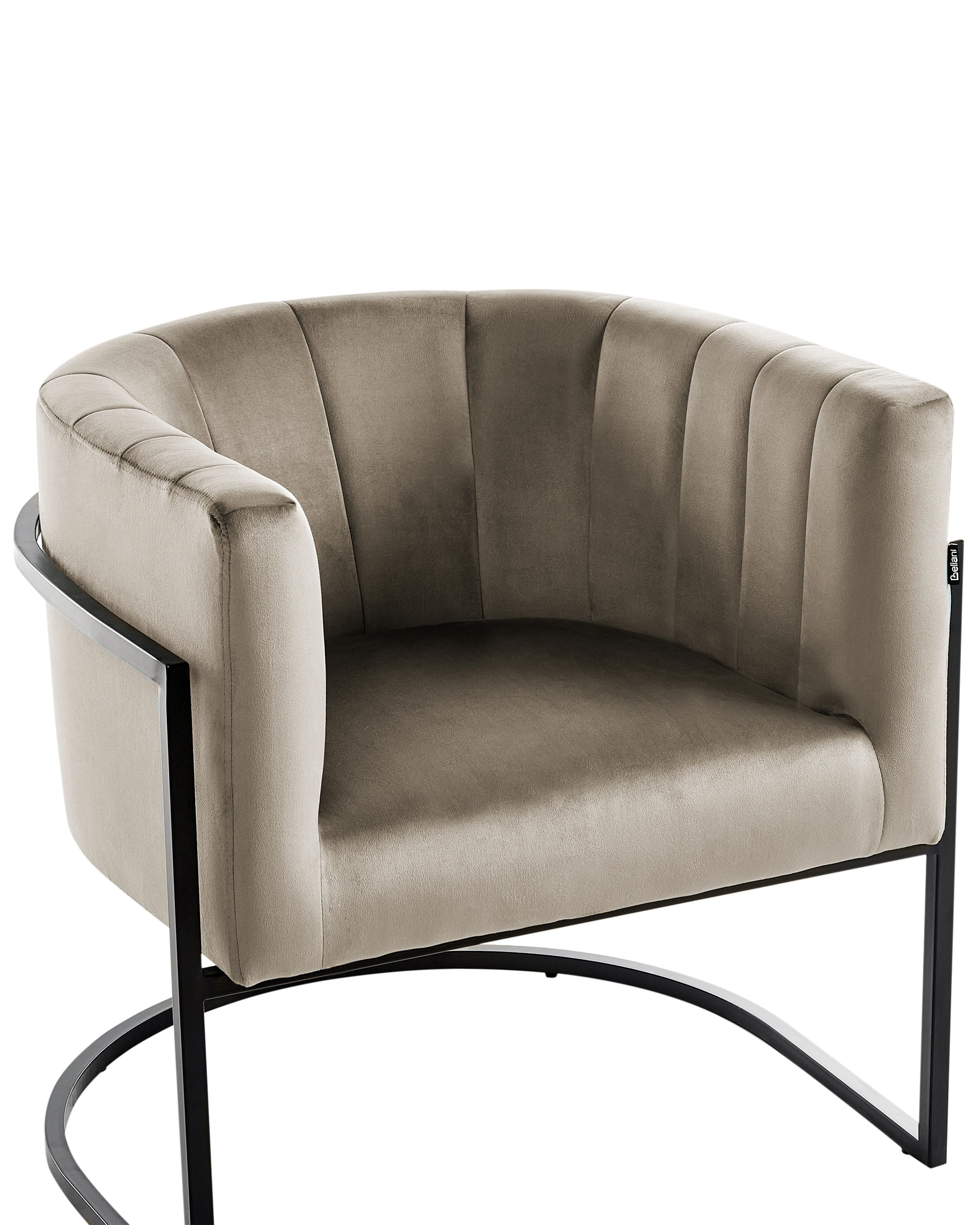 Fauteuil LARVIK II Fluweel Taupe