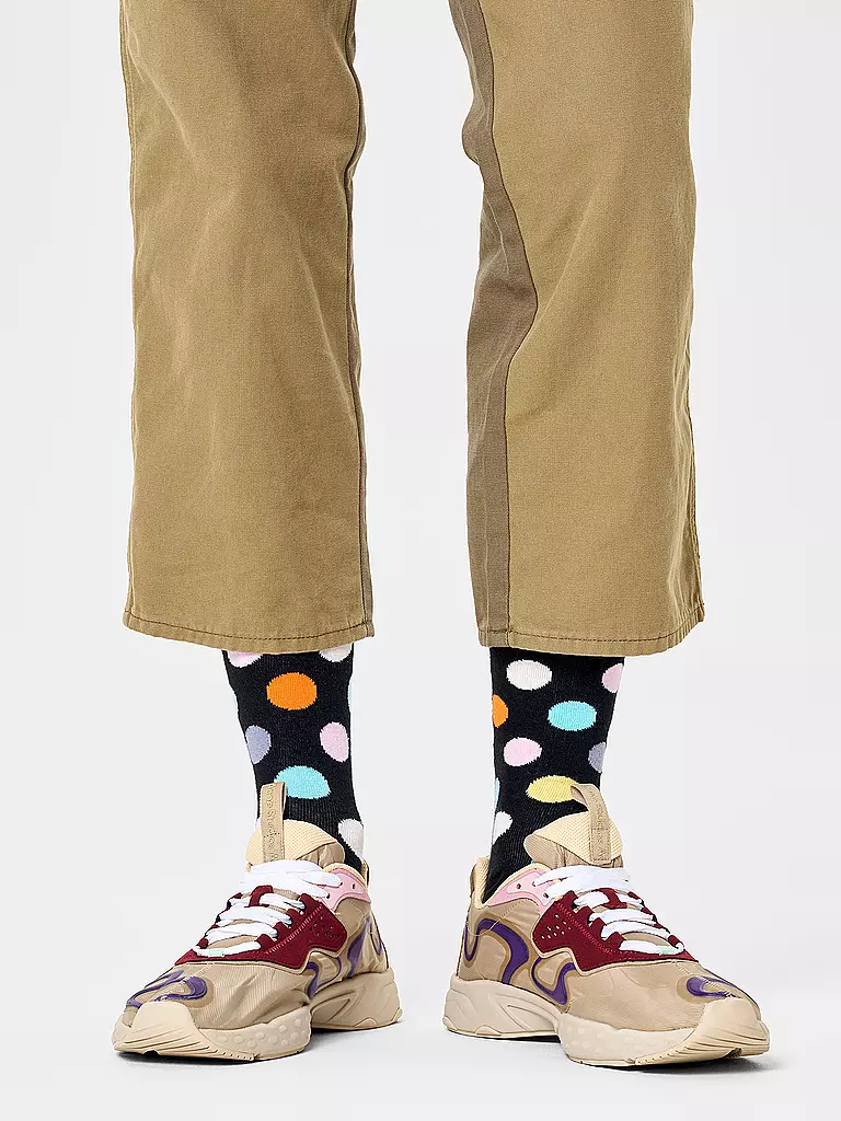 HAPPY SOCKS Damen Socken BIG DOT  36-40 black multi schwarz