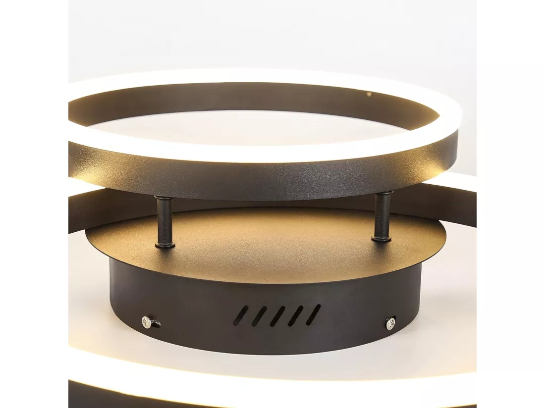 NETTLIFE Plafonnier LED 76W Dimmable Design Moderne Lampe de Salon avec Télécommande pour Chambre à Coucher Cuisine