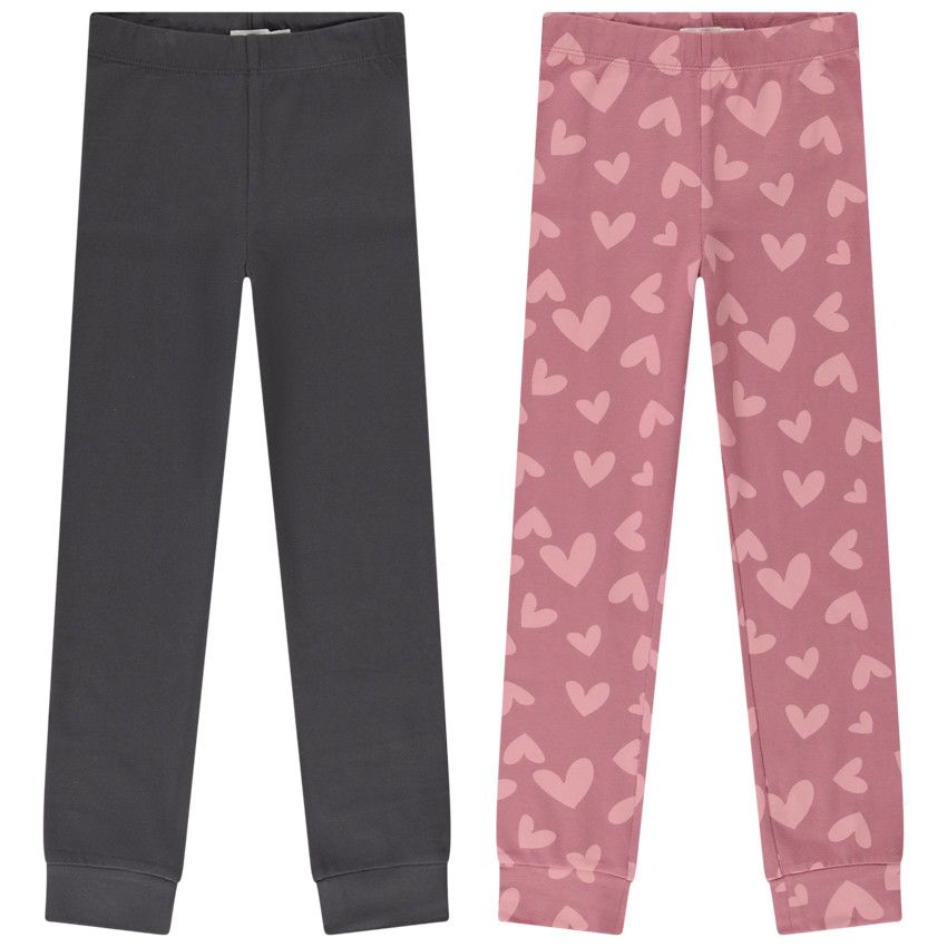 Lot de 2 pyjamas 2 pièces en jersey pour fille - Fuchsia