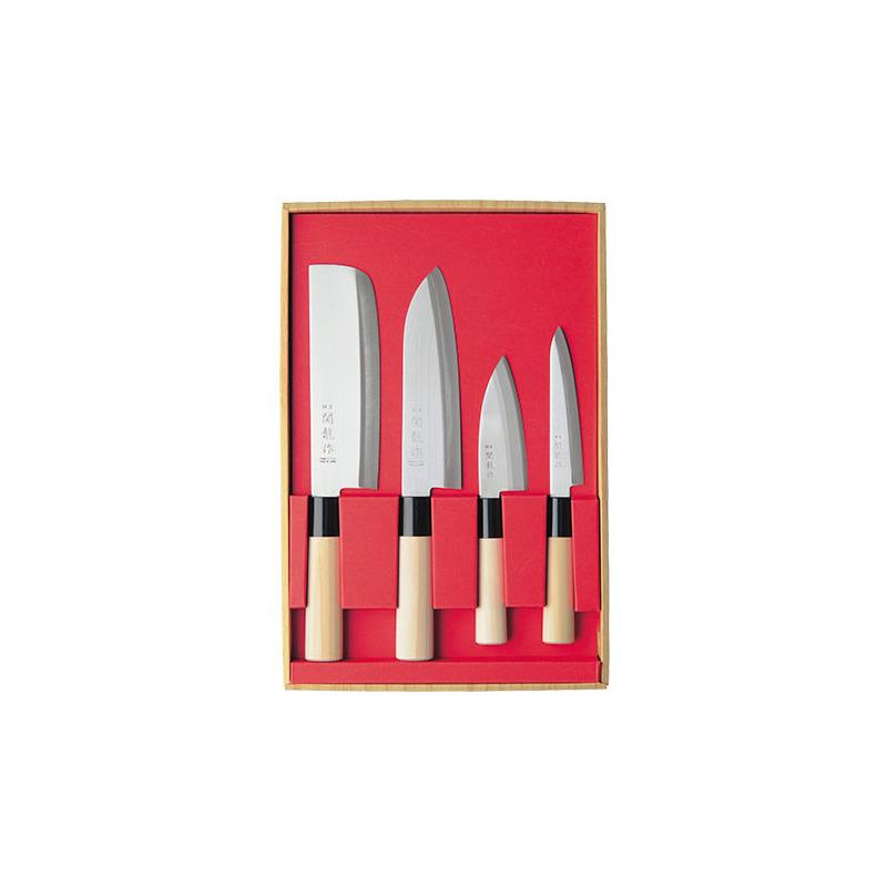 Coffret De Couteaux Sekiryu Nakiri Santoku Small Deba Petty