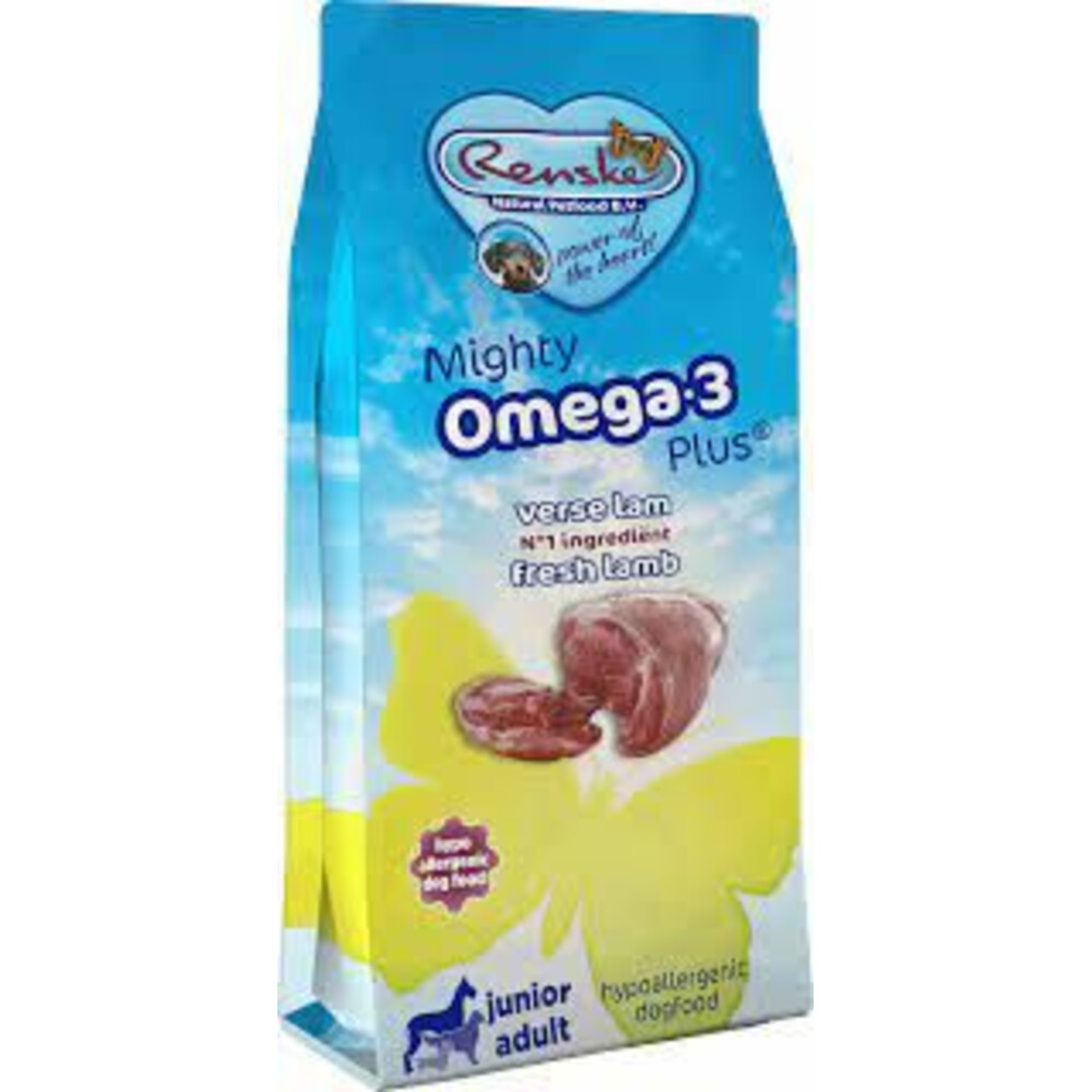Renske Mighty Omega Plus Krokant Hondenvoer Lam600 gr