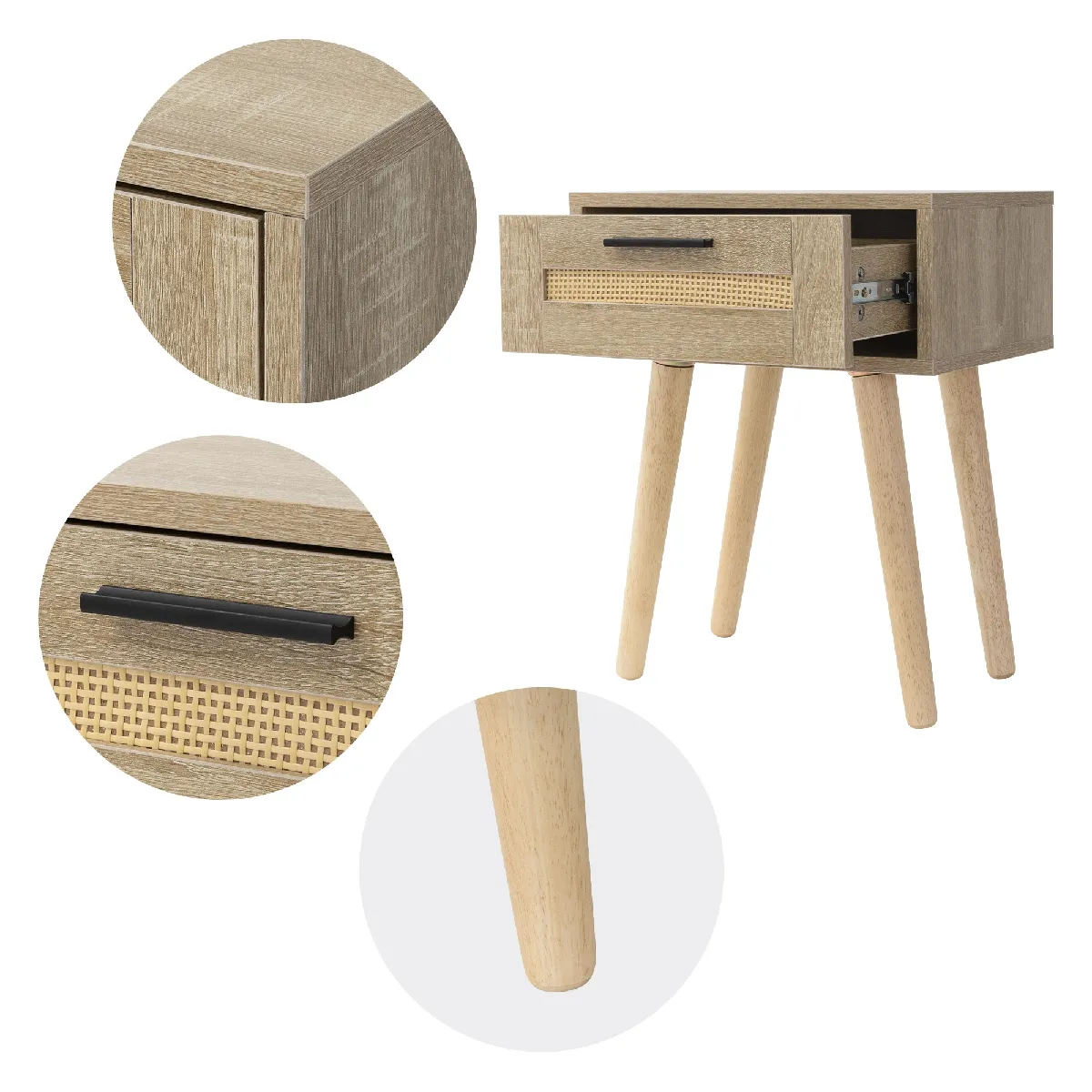ML-Design Table de Chevet - Rotin