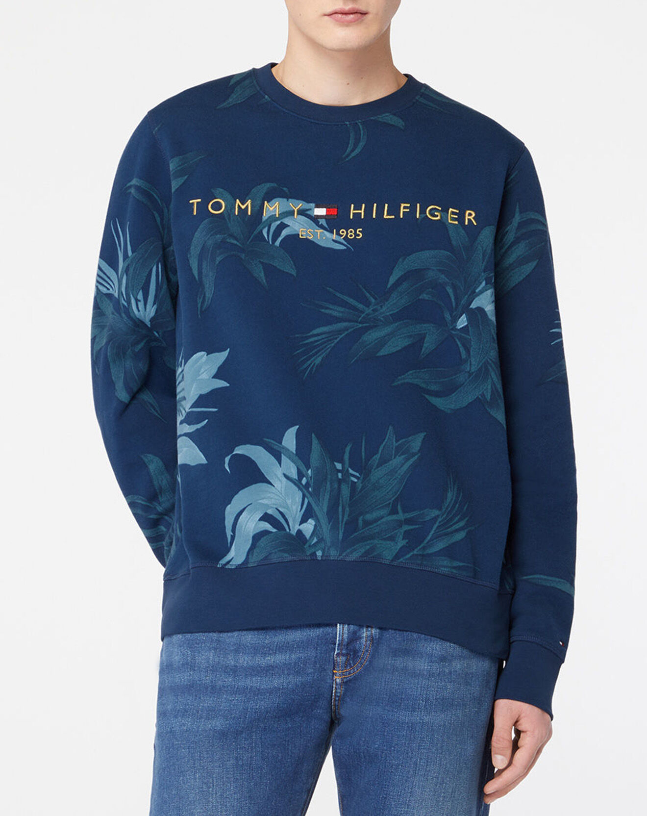 Tommy Hilfiger Sweat Palm Floral imprimé bleu marine
