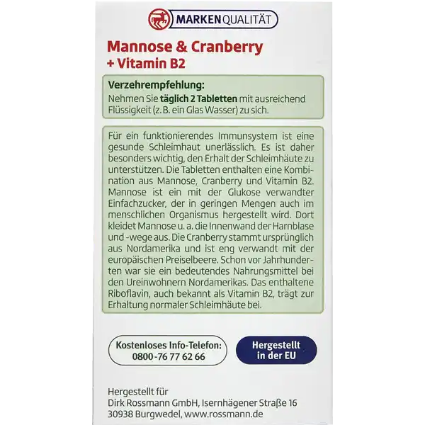 Mannose & Cranberry + Vitamin B2