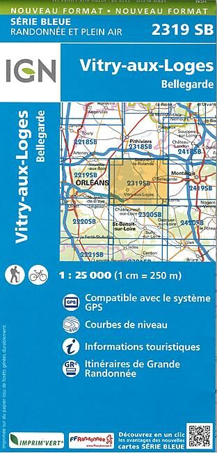 IGN - 2319 SB VITRY AUX LOGES 1 25 000