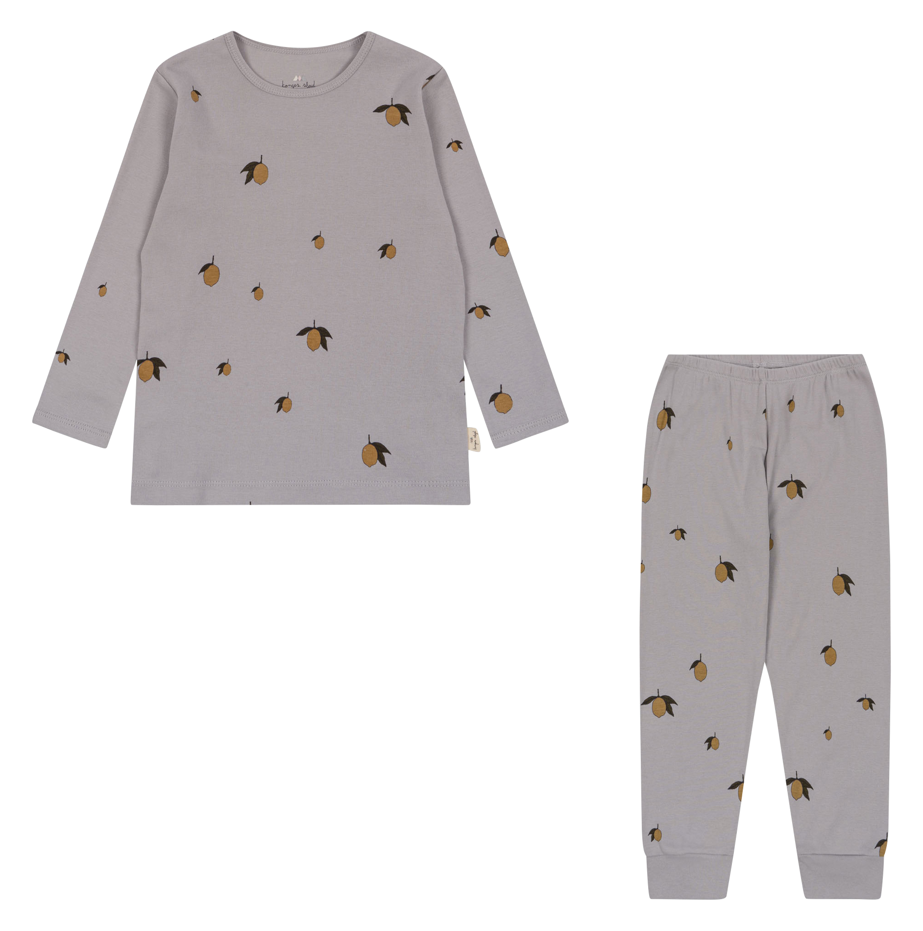 Pyjama imprimé en coton bio| Bleu