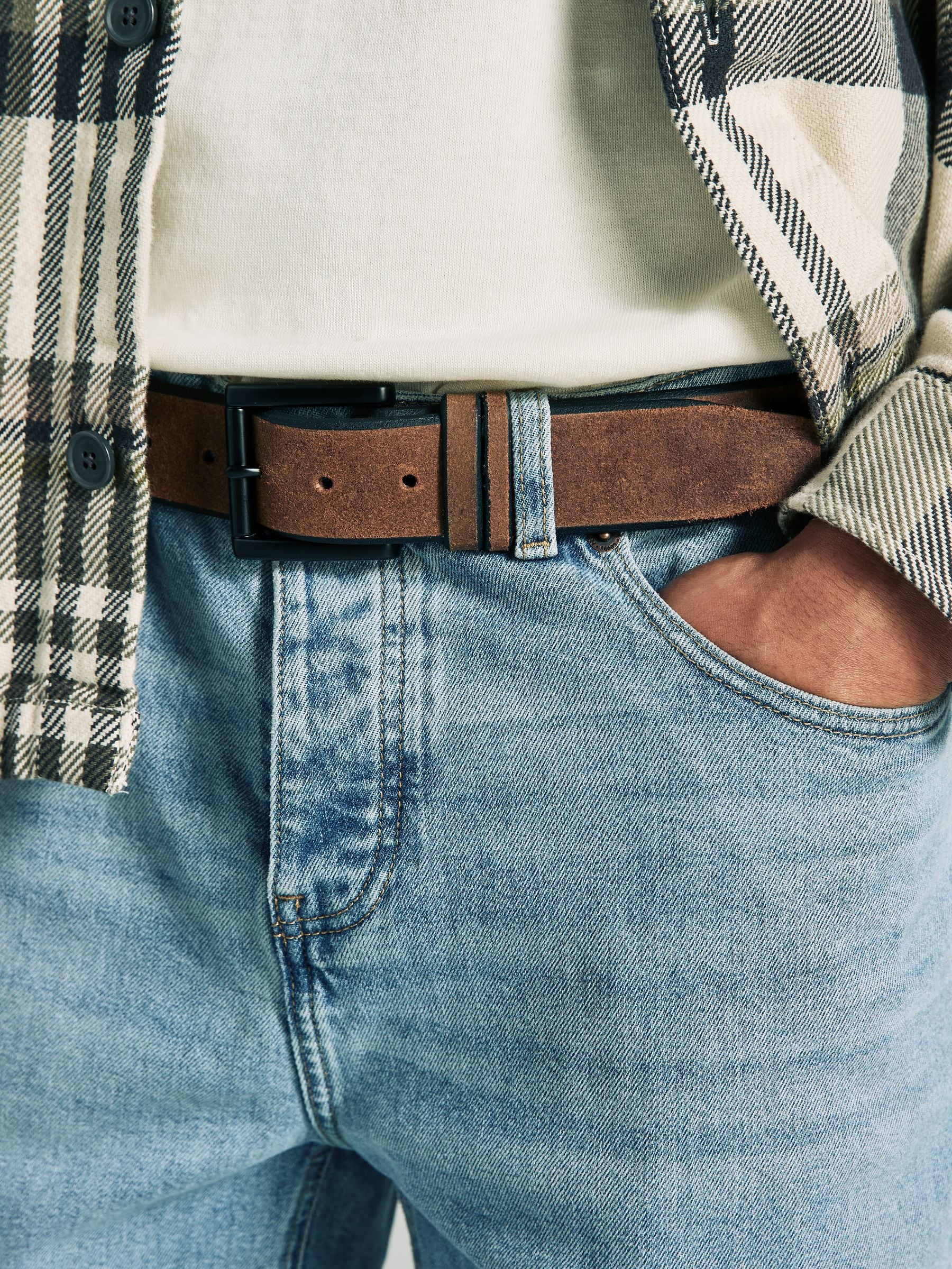Bruin - Casual leren riem