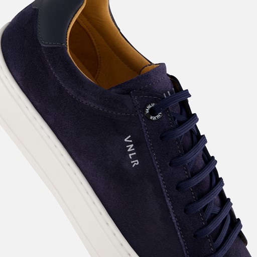 Van Lier Barossa Sneakers blauw Suede