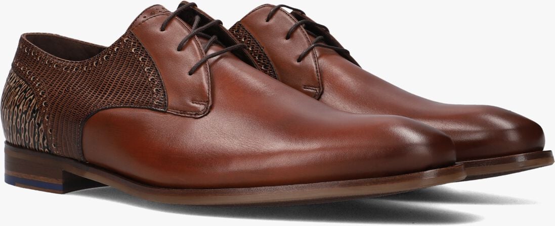FLORIS VAN BOMMEL cognac floris van bommel nette schoenen sfm-30361