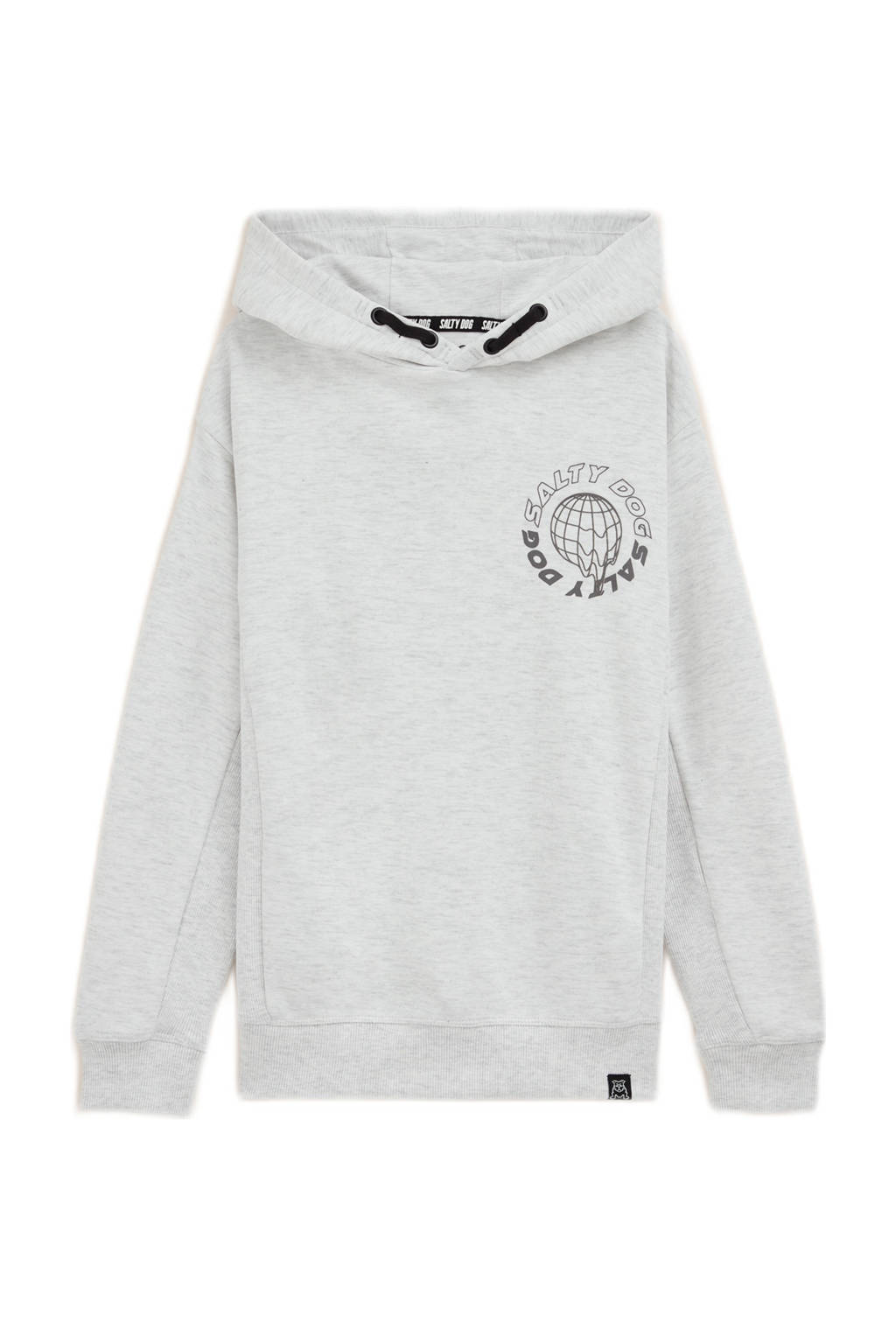 WE Fashion hoodie met backprint lichtgrijs melange