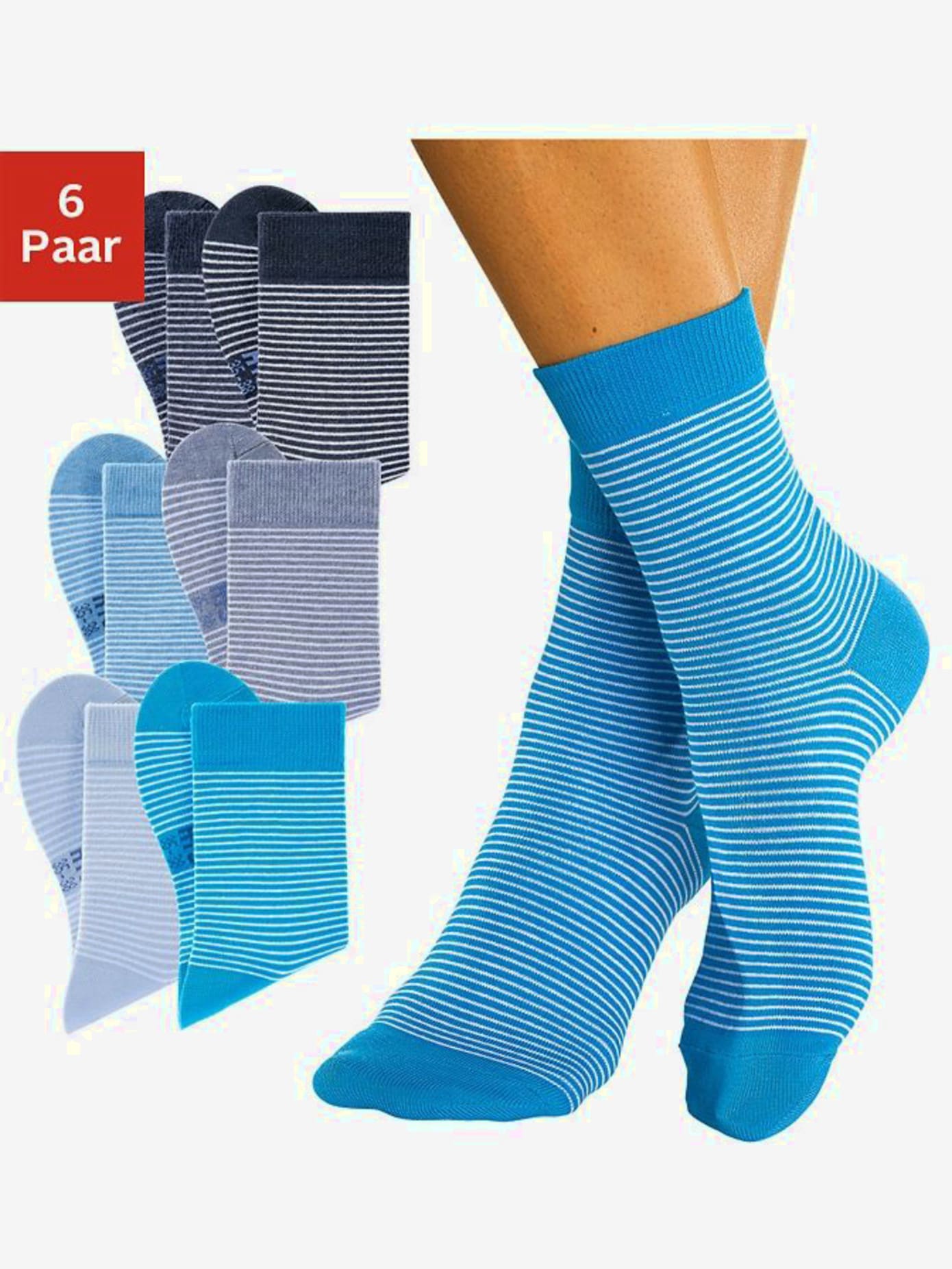 Chaussettes pour femme au design rayé tendance