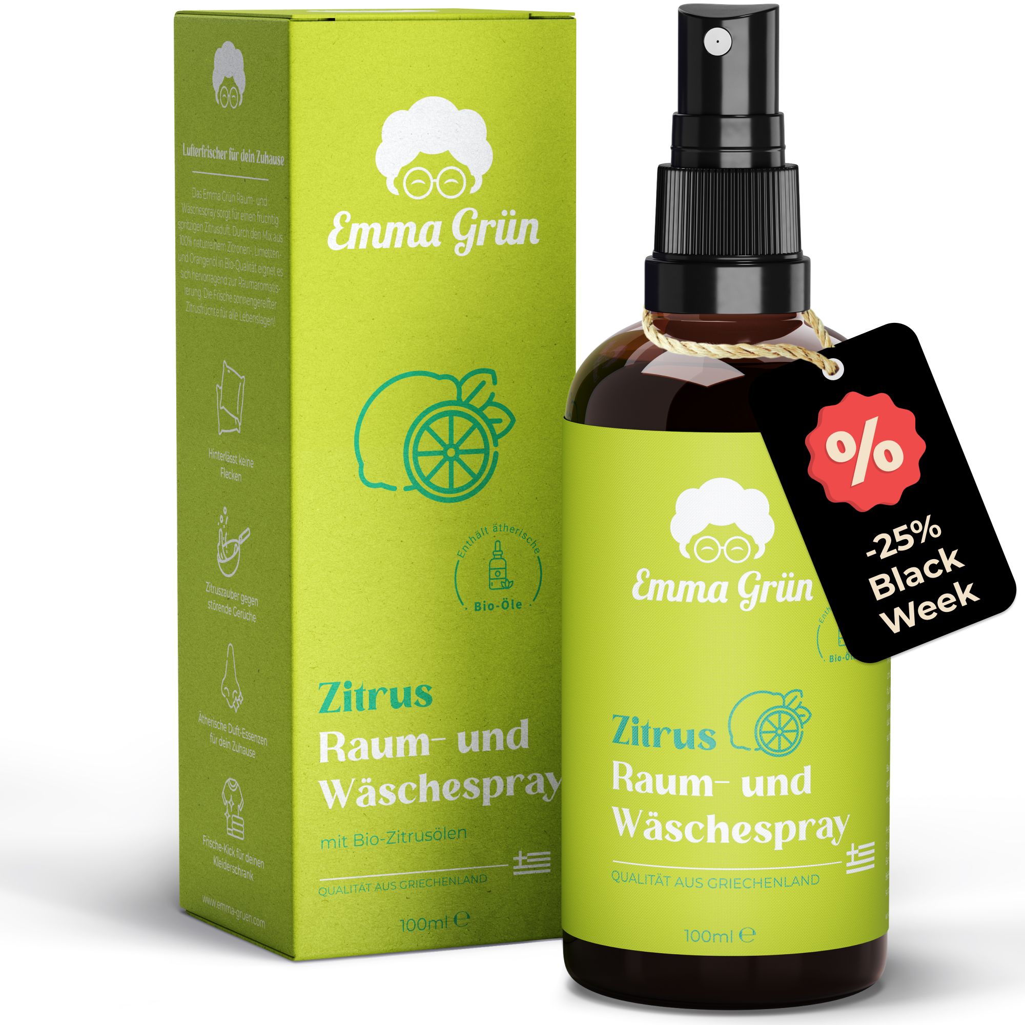 Emma Grün® Zitrus Raumspray & Kissenspray Bio