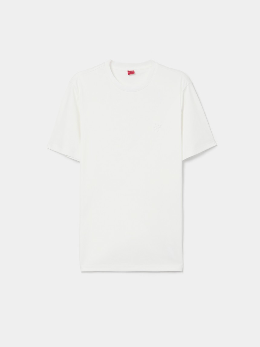 T-shirt básica de manga curta em algodão