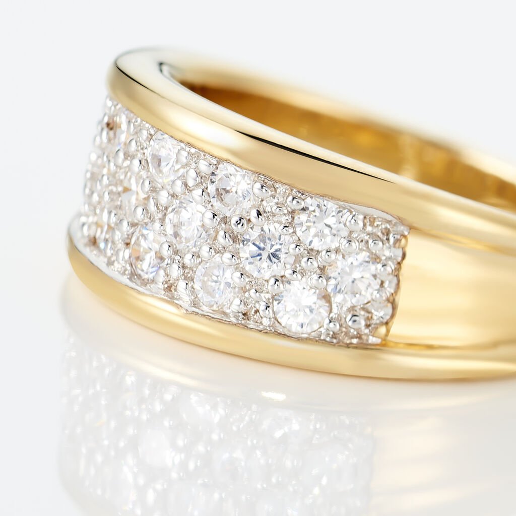 Bague Guerline Plaqué Or Jaune Oxyde De Zirconium