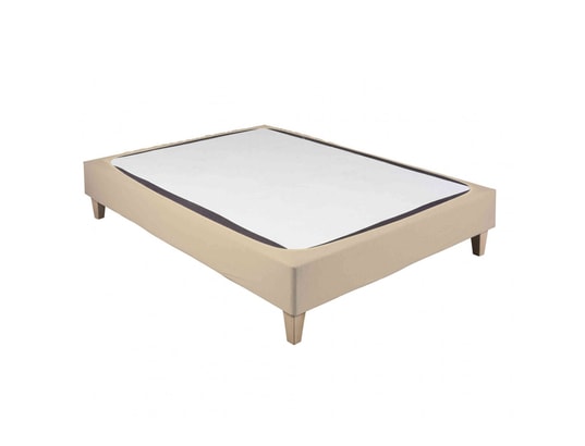 TERRE DE NUIT - Cache sommier coton jersey beige 90 x 190