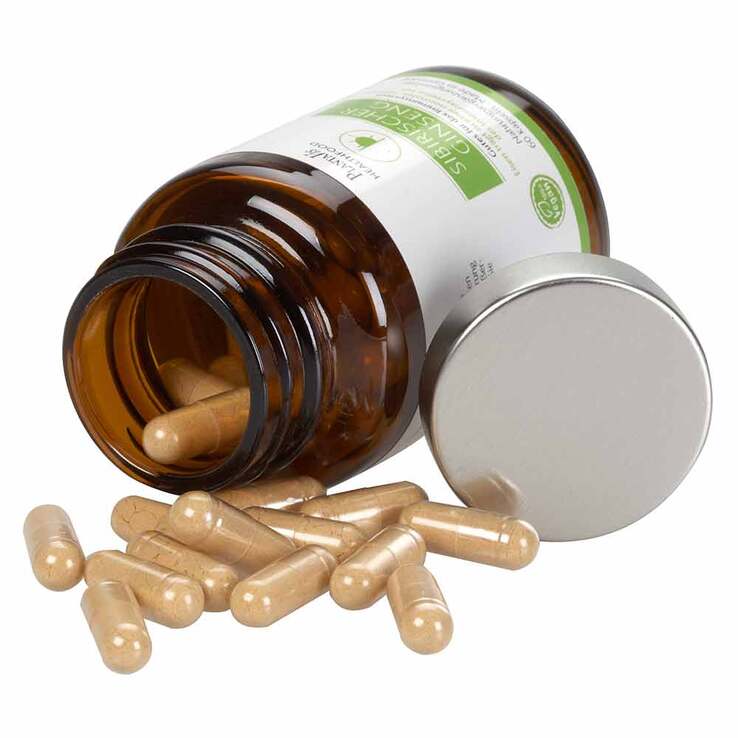 Sibirischer Ginseng hochdosiert vegan Kapseln, 60 St