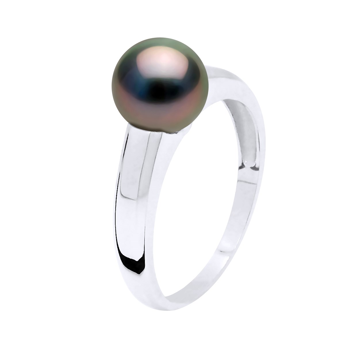 Bague Jonc moderne Perle de TAHITI Ronde 8-9 mm Argent 925