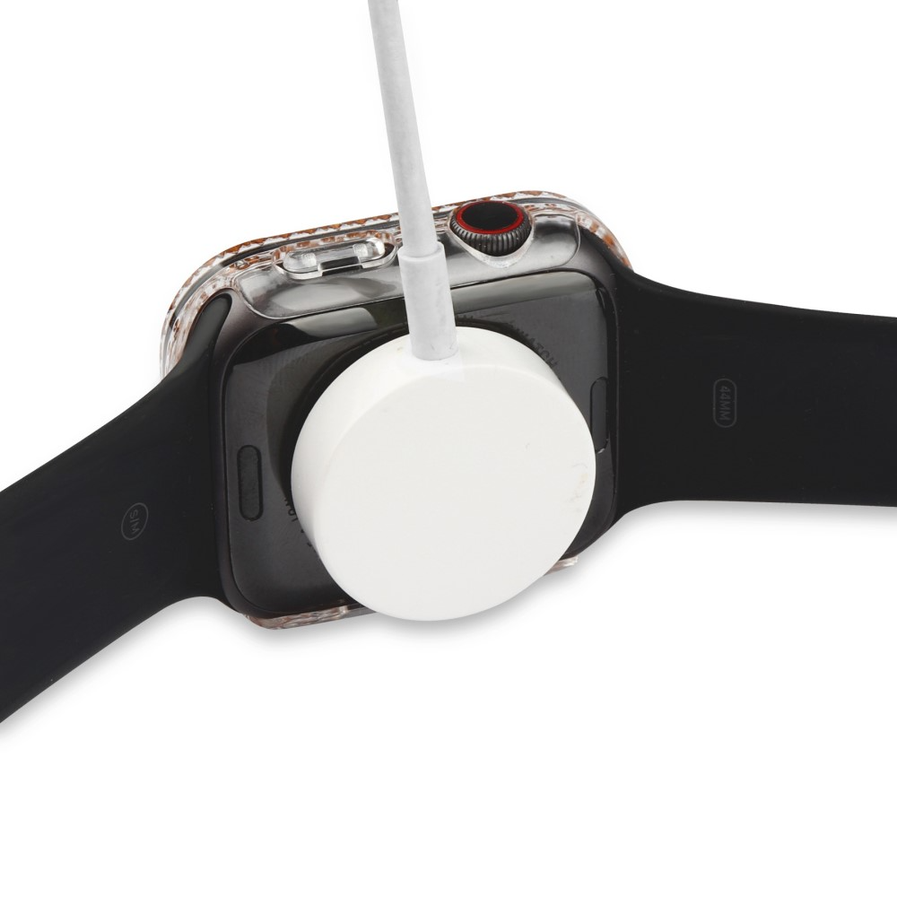 Apple Watch (41mm) Hardcase Glitzer Strass Bumper Hülle mit Display Schutzglas - Transparent