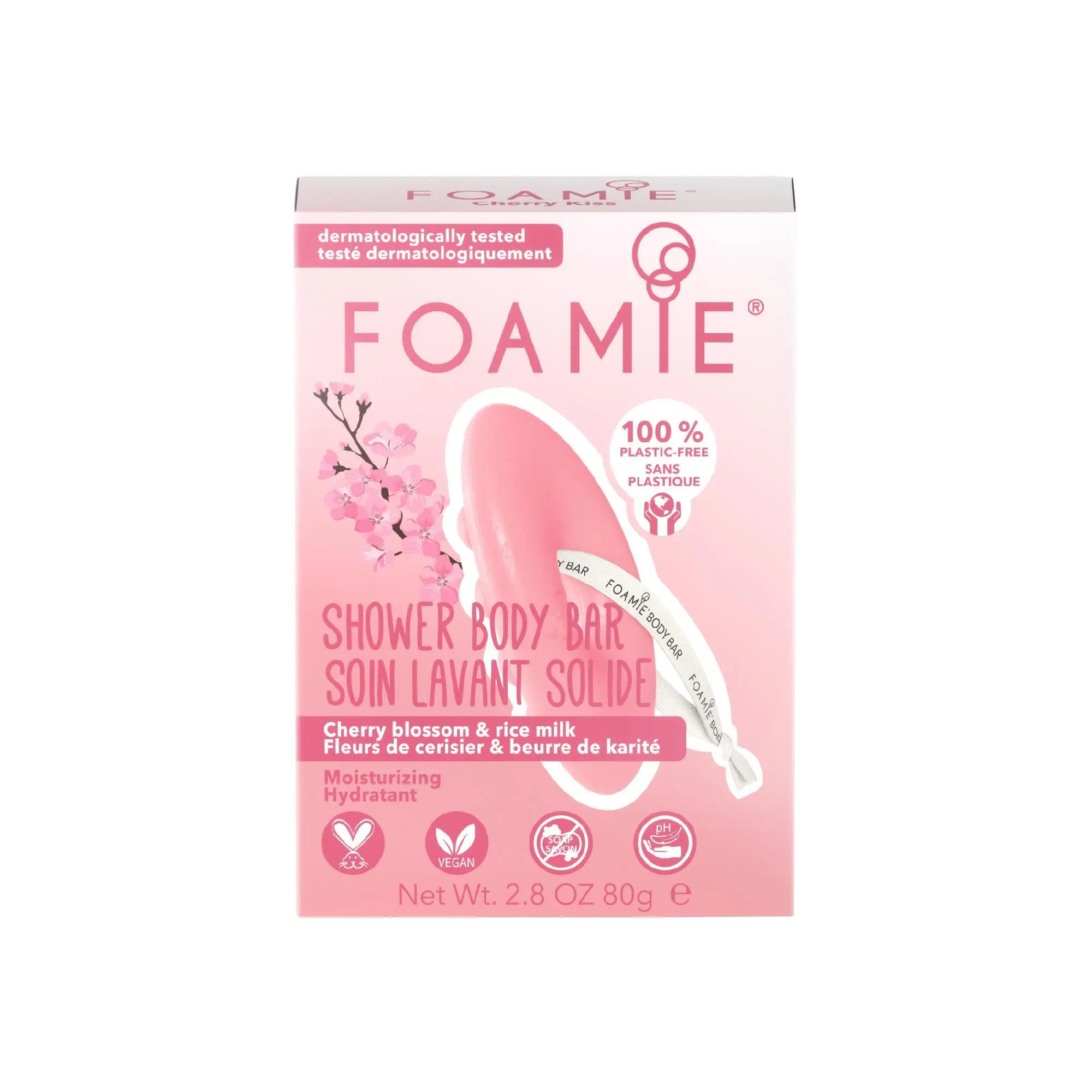 Foamie - Soin lavant Cherry Kiss Fleur de cerisier et lait de riz- Savon