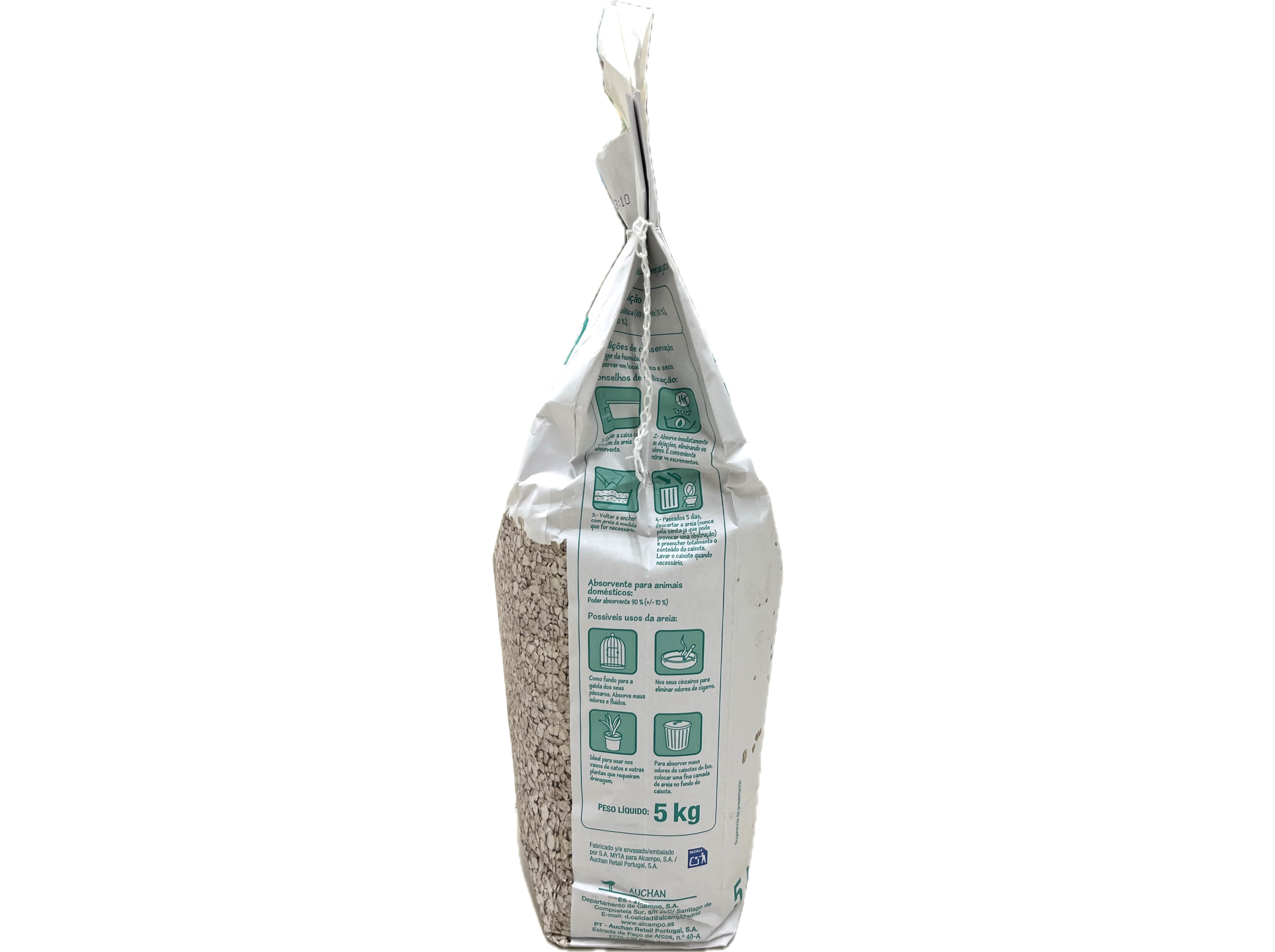 AREIA PARA GATO POLEGAR ABSORVENTE 5KG