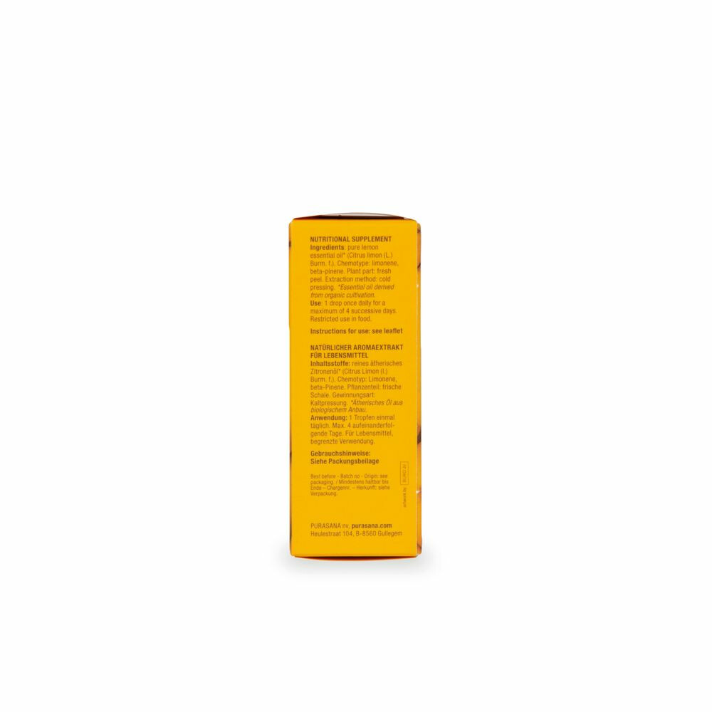 Purasana Etherische Olie Citroen Bio10 ml